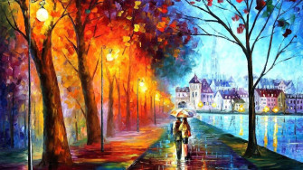 Oil Painting Couple Colorfull Art Wallpaper