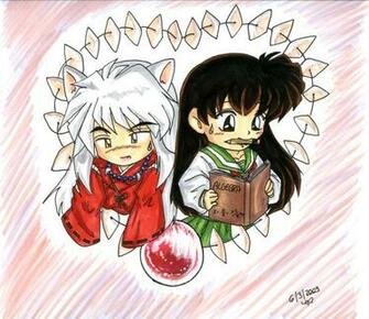 Chibi Inuyasha And Kagome Desktop Background For HD Wallpaper