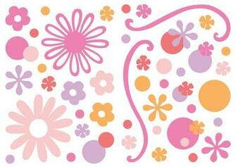 Creative Wall Art Plage Stickers Small Pretty Flower