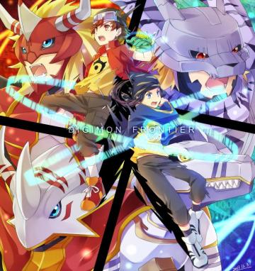 Digimon Frontier Takuya Agunimon Burninggreymon Koji Lobomon