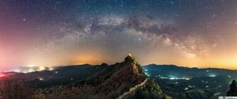 Starry Night At The Great Wall Of China HD Wallpaper