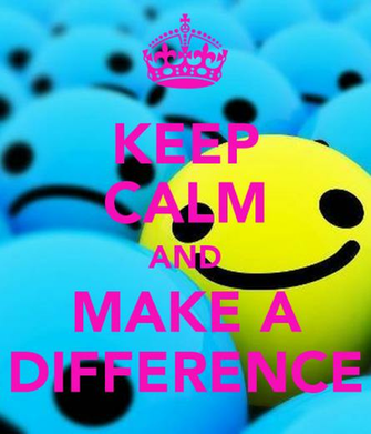 Keep Calm And Make A Difference Carry On Image