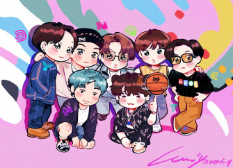 Wallpaper Bts Cartoon