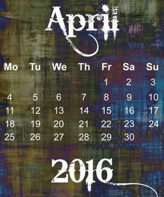 April Grunge Calendar Stock Photo Public Domain Pictures