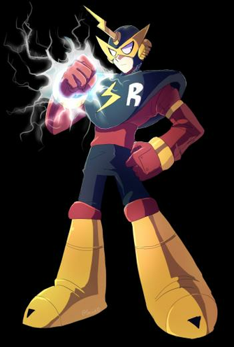 Art Block Transparent Elec Man Mega Fighting Robots