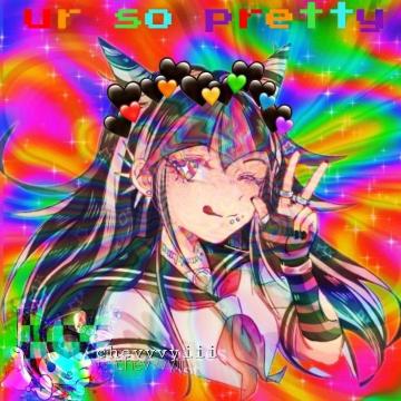 Ibuki Mioda Glitchcore Anime Scene Icon