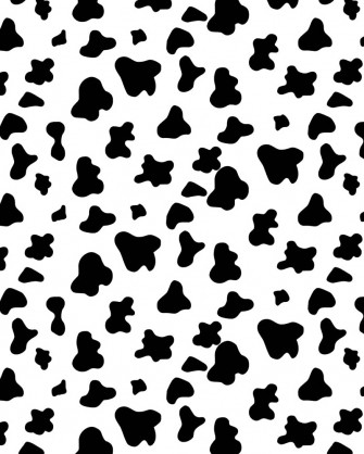 Amiya Cow Print Peel And Stick Wallpaper X Black