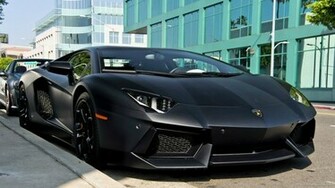 Black Matte Lamborghini Aventador Wallpaper