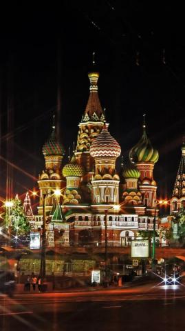 Moscow Russia Red Square Light Evening iPhone Wallpaper