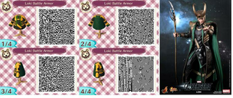 Loki Battle Armor Qr Codes Animal Crossing By Deathstrokethemerc On