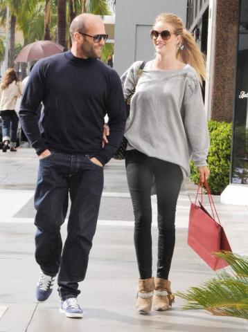 Photos Jason Statham Cuddling Up New Girlfriend Rosie Huntington
