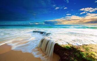 Ocean Waves Water Favim HD Dekstop Wallpaper Beach