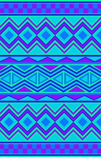 Blue Tribal Print Wallpaper Pattern Purple