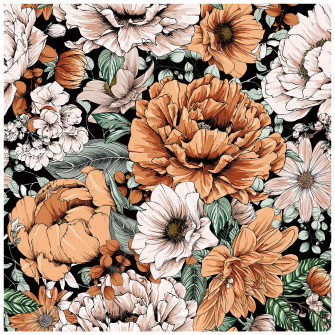 Haokhome Vintage Peel And Stick Floral Wallpaper Removable
