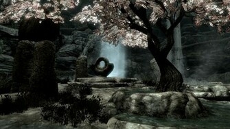 Elder Scrolls V Skyrim Beautiful Peace Tree Water Wallpaper Background