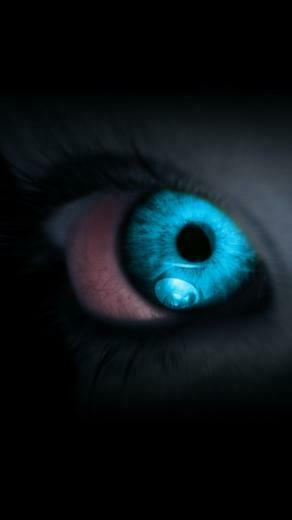 Blue Eyes In The Dark Wallpaper iPhone