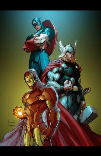 Iron Man Thor Captain America Superheroes Artwork Marvel Guys