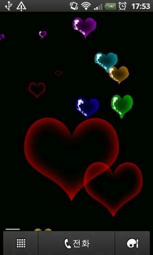 Bigger Heart Bubbles Live Wallpaper For Android Screenshot