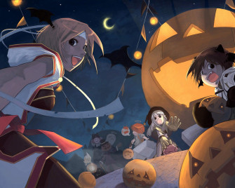 Anime Girls Halloween HD Wallpaper