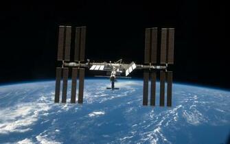 International Space Station Black Blue Earth Iss Planet