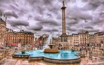 Trafalgar Square London England United Kingdom Widescreen