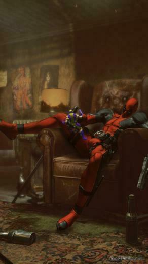 iPhone Drunk Deadpool HD Wallpaper