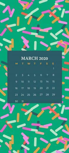 iPhone March Calendar Wallpaper