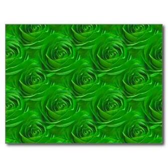 Abstract Emerald Green Rose Wallpaper Pattern Post Card