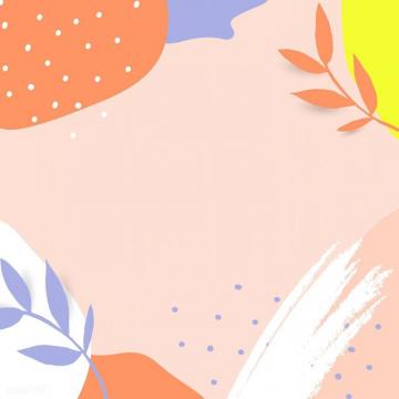 Colorful Leafy Memphis Frame Vector Premium Image By Rawpixel