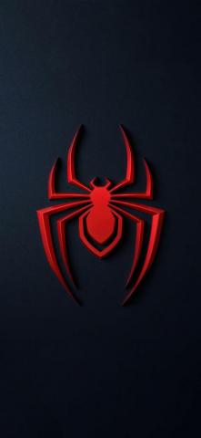 Spider Man Miles Morales Logo 4k iPhone X Wallpaper