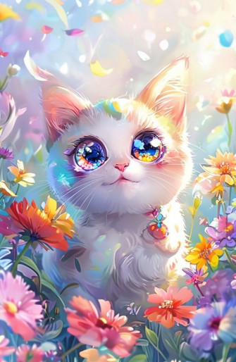 Cute Anime Cat Wallpaper