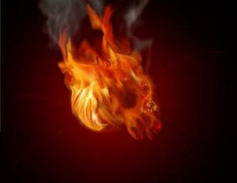 Flaming Demon Skull Wallpaper By