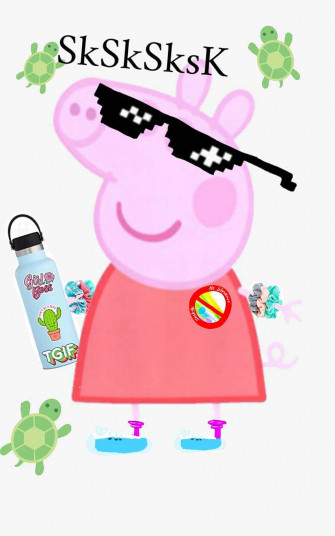 Baddie Peppa Pig Looks Cool In Her Green Jacket And