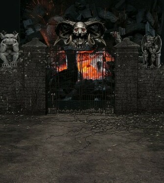 And Hell Background Gates Of Pentagram