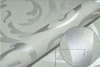 High Quality Sliver Gray Victorian Damask Embossed Textured Wallpaper