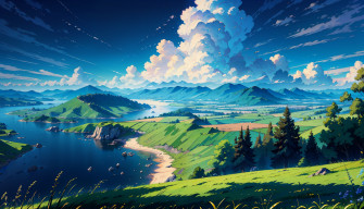 Anime Landscape HD Wallpaper And Background