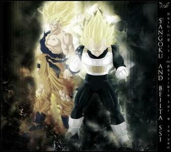 Epic Goku And Vegeta Wall Killer Style Wallpaper