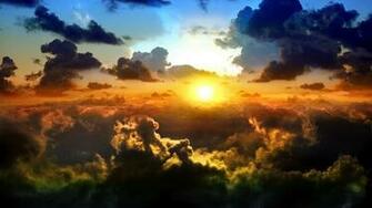 Clouds On Sunset Wallpaper Background