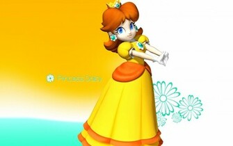 Princess Daisy Dress Yellow Paper Wallpaper HD