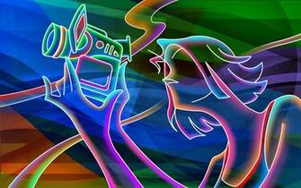All 4u Wallpaper 3d Colour Ful Neon Love HD