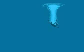 Man Falling Into Water Wallpaper Background