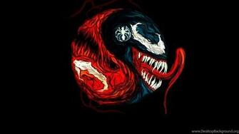 Red And Black Venom Wallpaper