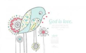 April God Is Love Desktop Calendar Wallpaper