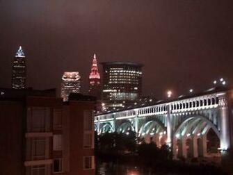 Cleveland Skyline At Night Phone Wallpaper By Shawninlakewood