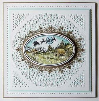 Sue Wilson Designs Die Festive Collection Snow Fall Background