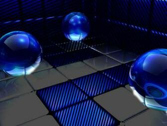3d Glass Balls Reflection HD Desktop Wallpaper