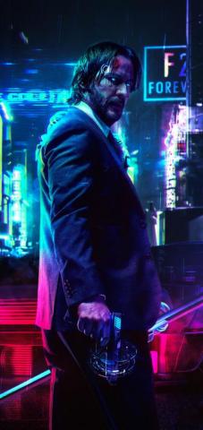 Keanu Reeves Cyberpunk Fanart Mobile Wallpaper