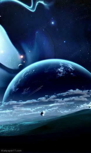 Black Earth Orbit Planet Wallpaper Space