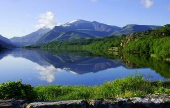 Wallpaper Forest Mountains Lake Reflection England