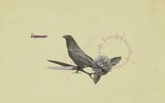 February Desktop Calendar Wallpaper Paper Leaf